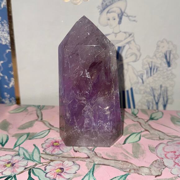 Brazilian Smokey Amethyst Tower 252 g | Lightcode-Infused Crystal Point - Picture 3 of 4